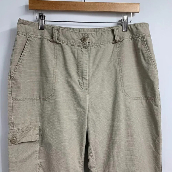 Woolrich Women's Cargo Capri Cotton Roll Up Pants Size‎ 14 - Picture 4 of 12
